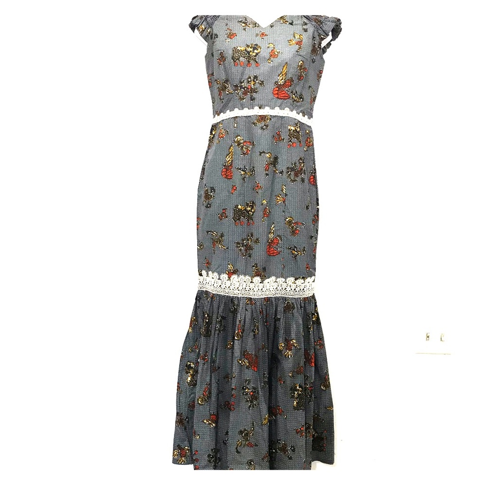 New Adjustable 2 pc set African wax dress